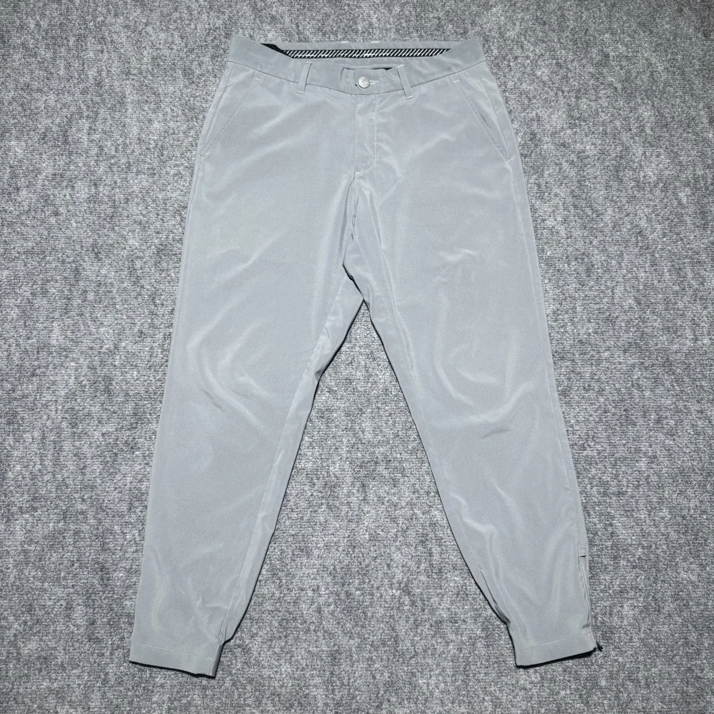 Primo Pants Men 31 Short Gray Golf Joggers Performance Stretch Ankle Zip 31x26